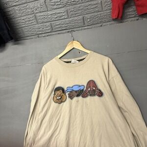 Vintage Platinum FUBU Shirt‎ Mens 2XL Gray Fat Albert Henley Long Sleeve Hip Hop